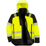 Portwest T160 PW3 Yellow Waterproof Padded Hi Vis Winter Jacket