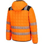 Portwest T165 PW3 Orange Padded Lined Hi Vis Baffle Jacket
