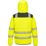 Portwest T165 PW3 Yellow Padded Lined Hi Vis Baffle Jacket