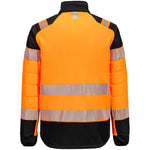 Portwest T170 PW3 Orange Hybrid Padded Lined Hi Vis Baffle Jacket