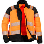 Portwest T171 PW3 Orange Women's Hybrid Padded Lined Hi Vis Baffle Jacket