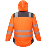 Portwest T400 PW3 Orange Padded Waterproof Hi Vis Winter Jacket