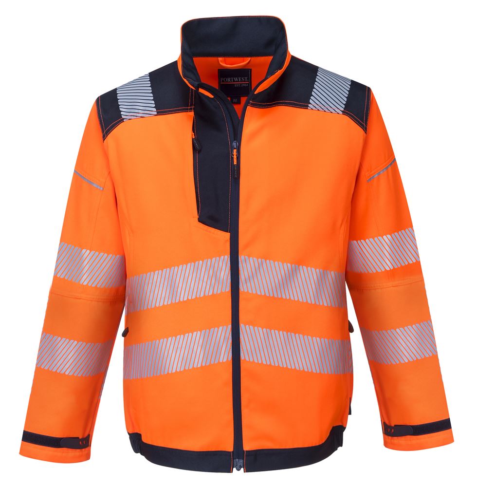 Portwest T500 Orange PW3 Hi Vis Work Jacket