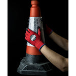 TraffiGlove TG1050 X-Dura Cut A Latex Palm Coated Red Gloves - 15g Cut Level 1