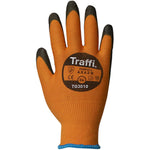 TraffiGlove TG3010 X-Dura Classic Cut B PU Palm Coated Amber Work Gloves - 13g