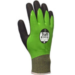 TraffiGlove TG5570 X-DURA Cut F Nitrile/Latex Fully Coated Thermal Water Resistant Green Gloves - 10g