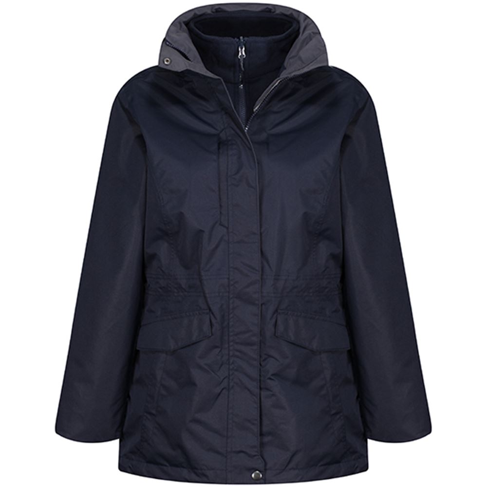 Regatta TRA148 Women's Benson III 3-in-1 Waterproof Breathable Mesh Lined Jacket