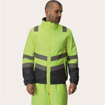 Regatta TRA218 Pro Yellow/Navy Two Tone Waterproof Padded Hi Vis Bomber Jacket