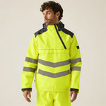 Regatta TRA316 Tactical Yellow Hi Vis Waterproof Breathable Overhead Bomber Jacket