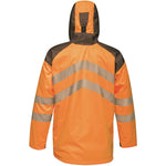 Regatta TRA340 Tactical Orange Hi Vis Waterproof Fleece Lined Parka Jacket