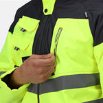 Regatta TRA340 Tactical Yellow Hi Vis Waterproof Fleece Lined Parka Jacket