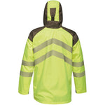 Regatta TRA340 Tactical Yellow Hi Vis Waterproof Fleece Lined Parka Jacket