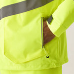 Regatta TRA340 Tactical Yellow Hi Vis Waterproof Fleece Lined Parka Jacket