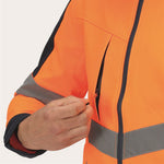 Regatta TRA625 Pro Orange/Navy Two Tone Hi Vis Softshell Jacket (3L)