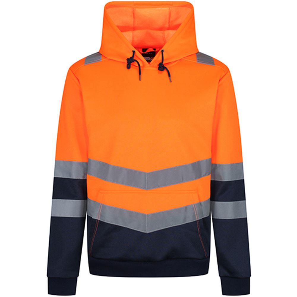 Regatta TRF663 Pro Orange/Navy Two Tone Hi Vis Hoodie