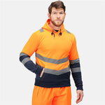 Regatta TRF663 Pro Orange/Navy Two Tone Hi Vis Hoodie