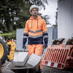 Regatta TRF663 Pro Orange/Navy Two Tone Hi Vis Hoodie