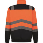 Regatta TRF670 Pro Orange/Navy Two Tone Hi Vis 1/4 Zip Sweat Top