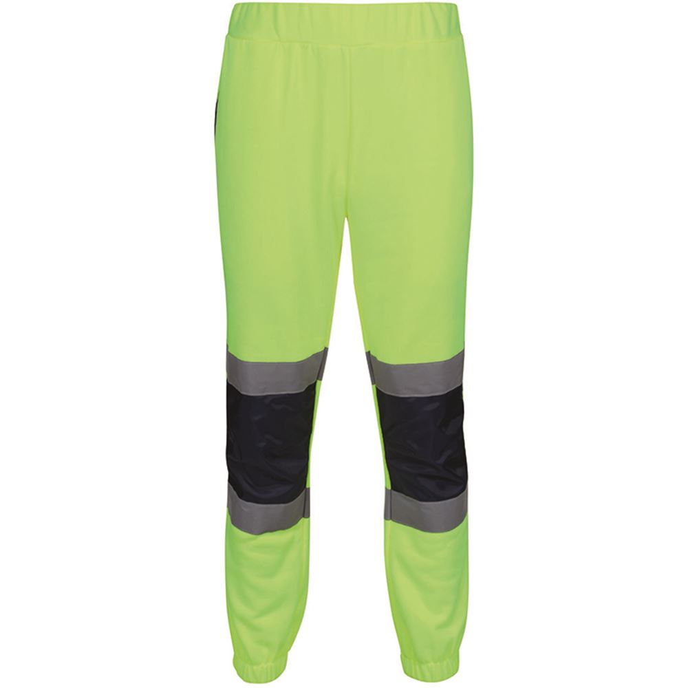 Regatta TRJ503 Pro Yellow/Navy Two Tone Hi Vis Jogging Bottoms