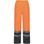 Regatta TRJ523 Pro Orange/Navy Two Tone Waterproof Padded Hi Vis Trouser