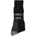 Regatta TRP141 Pro Black Work Socks - Pack of 5 Pairs