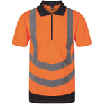 Regatta TRS189 Pro Orange/Navy Two Tone Hi Vis Polo Shirt