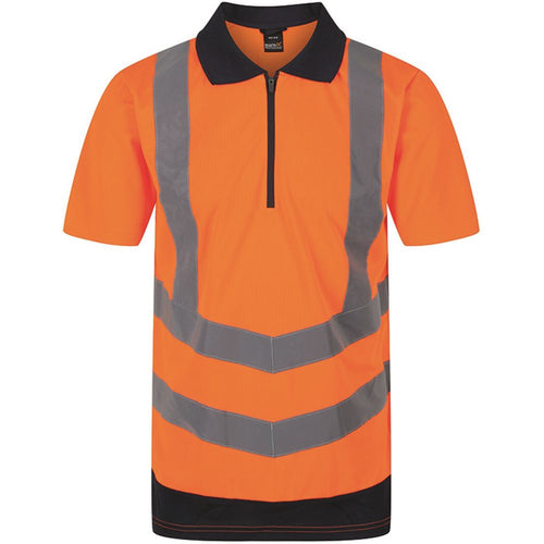 Regatta TRS189 Pro Orange/Navy Two Tone Hi Vis Polo Shirt
