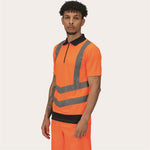 Regatta TRS189 Pro Orange/Navy Two Tone Hi Vis Polo Shirt