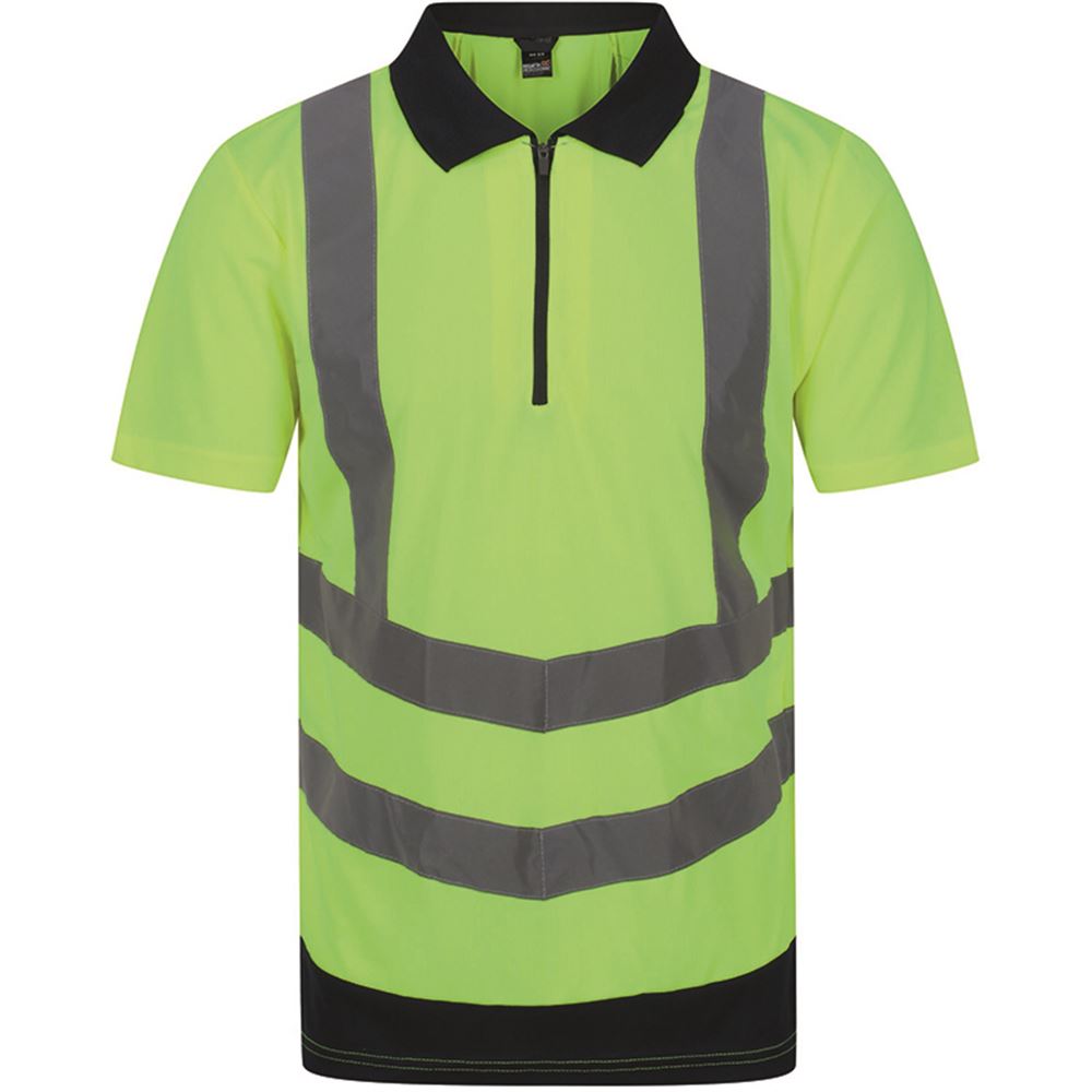 Regatta TRS189 Pro Yellow/Navy Two Tone Hi Vis Polo Shirt