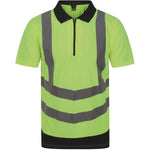 Regatta TRS189 Pro Yellow/Navy Two Tone Hi Vis Polo Shirt