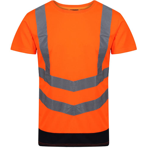 Regatta TRS194 Pro Orange/Navy Two Tone Hi Vis T-Shirt