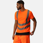 Regatta TRS194 Pro Orange/Navy Two Tone Hi Vis T-Shirt
