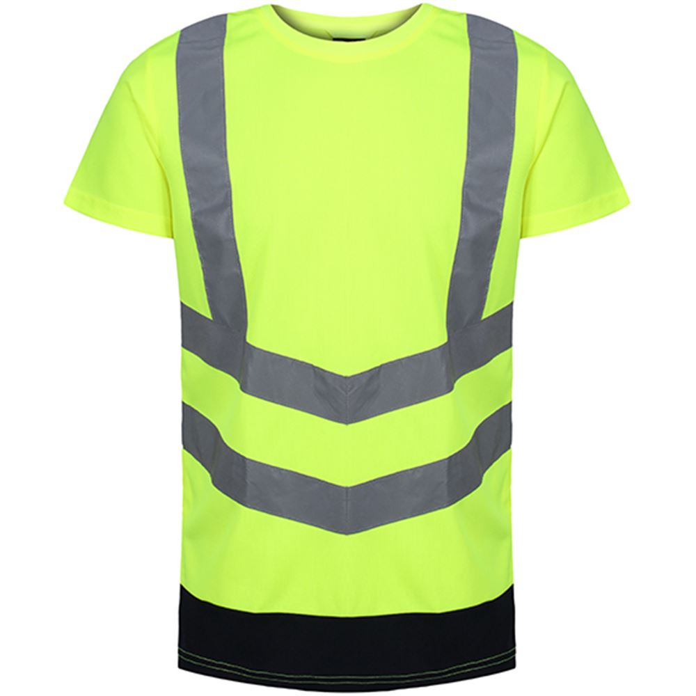 Regatta TRS194 Pro Yellow/Navy Two Tone Hi Vis T-Shirt