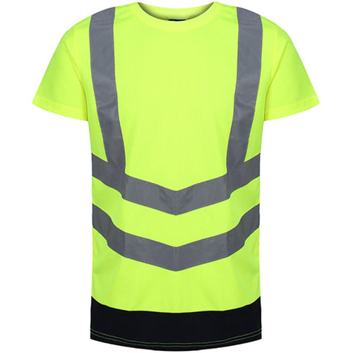 Regatta TRS194 Pro Yellow/Navy Two Tone Hi Vis T-Shirt