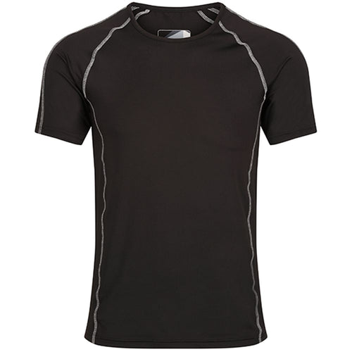 Regatta TRS227 Pro Black Short Sleeve Base Layer Top 180g