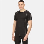 Regatta TRS227 Pro Black Short Sleeve Base Layer Top 180g
