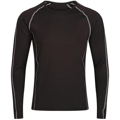 Regatta TRS228 Pro Black Long Sleeve Base Layer Top 180g