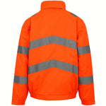 Regatta TRW457 Pro Contract Dover Orange Waterproof Padded Fleece Lined Hi Vis Jacket