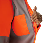 Regatta TRW457 Pro Contract Dover Orange Waterproof Padded Fleece Lined Hi Vis Jacket