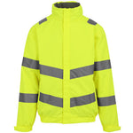 Regatta TRW457 Pro Contract Dover Yellow Waterproof Padded Fleece Lined Hi Vis Jacket