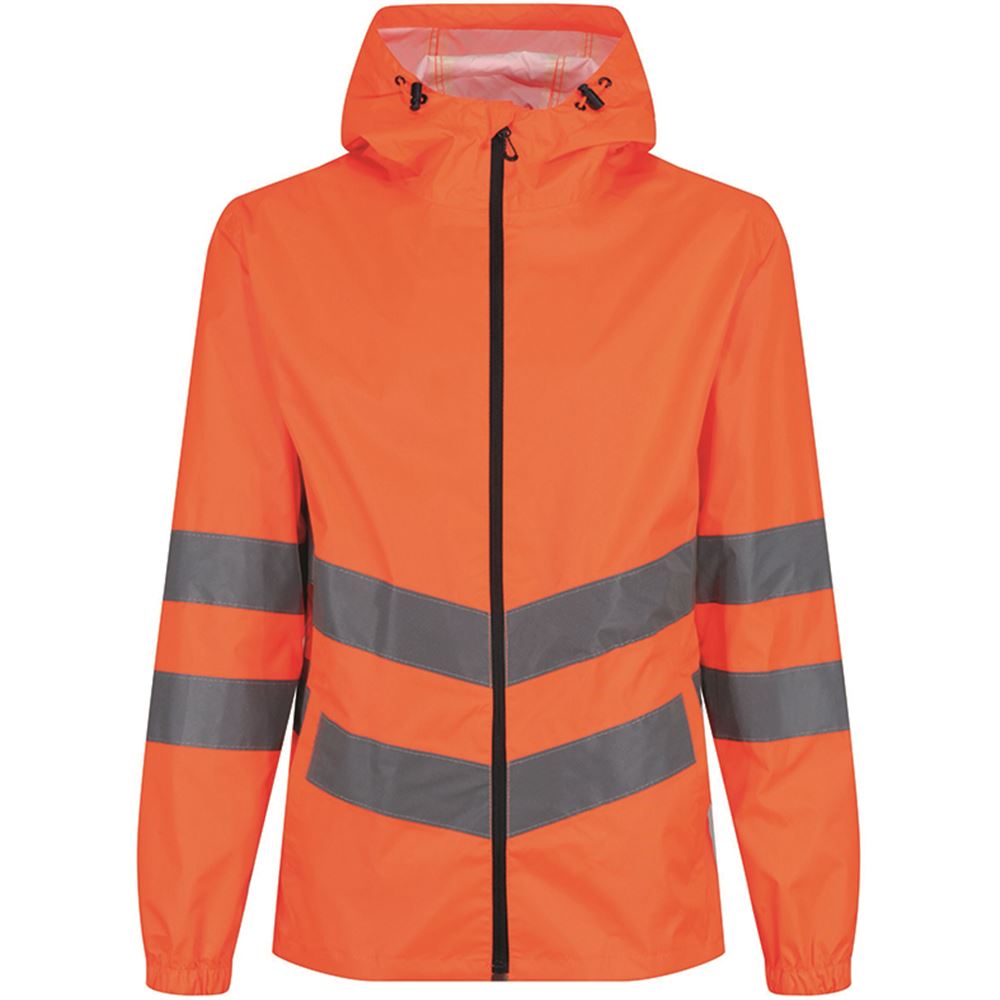 Regatta TRW497 Pro Orange Hi Vis Waterproof Packaway Jacket