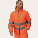 Regatta TRW497 Pro Orange Hi Vis Waterproof Packaway Jacket