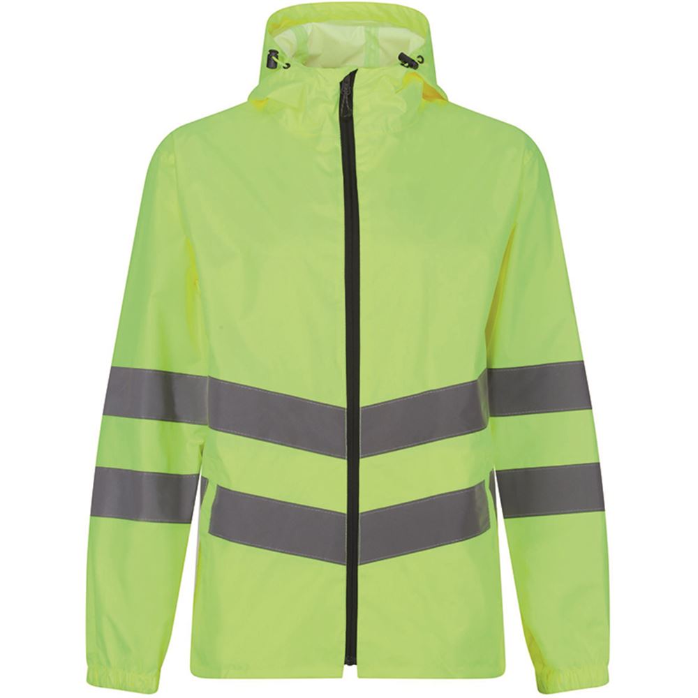 Regatta TRW497 Pro Yellow Hi Vis Waterproof Packaway Jacket