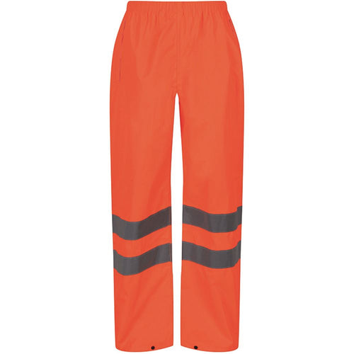 Regatta TRW498 Pro Orange Hi Vis Waterproof Breathable Packaway Trouser