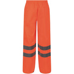 Regatta TRW498 Pro Orange Hi Vis Waterproof Breathable Packaway Trouser
