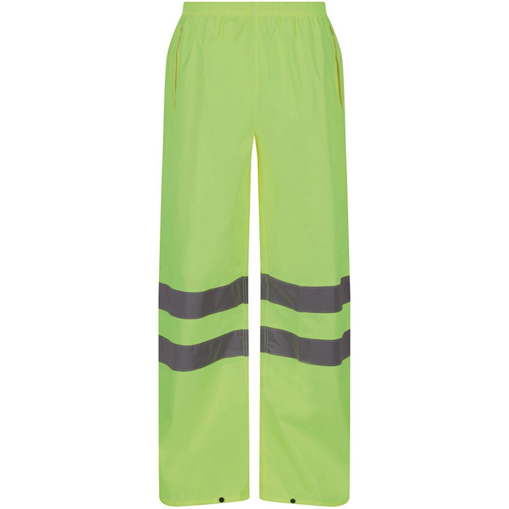 Regatta TRW498 Pro Yellow Hi Vis Waterproof Breathable Packaway Trouser