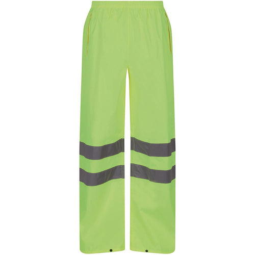 Regatta TRW498 Pro Yellow Hi Vis Waterproof Breathable Packaway Trouser