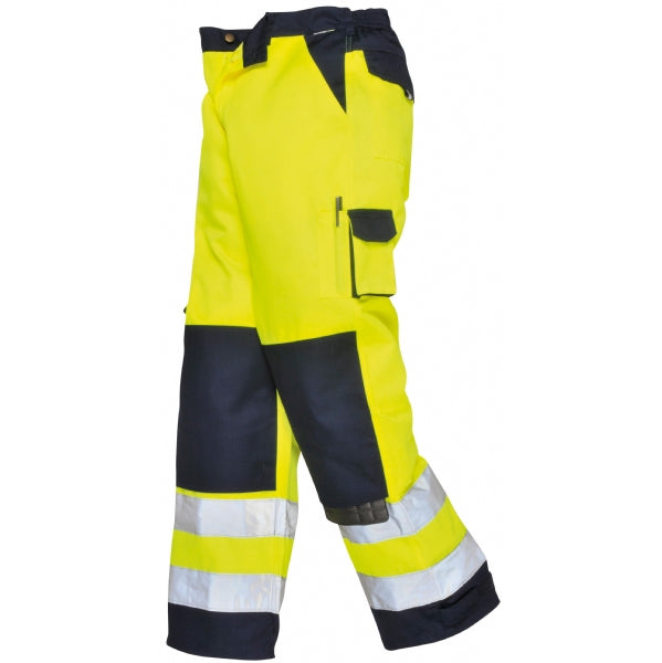 Portwest TX51 Yellow/Navy Lyon Polycotton Two Tone Hi Vis Trousers