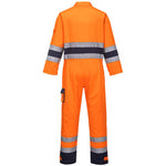 Portwest TX55 Orange/Navy Nantes Polycotton Hi Vis Overalls