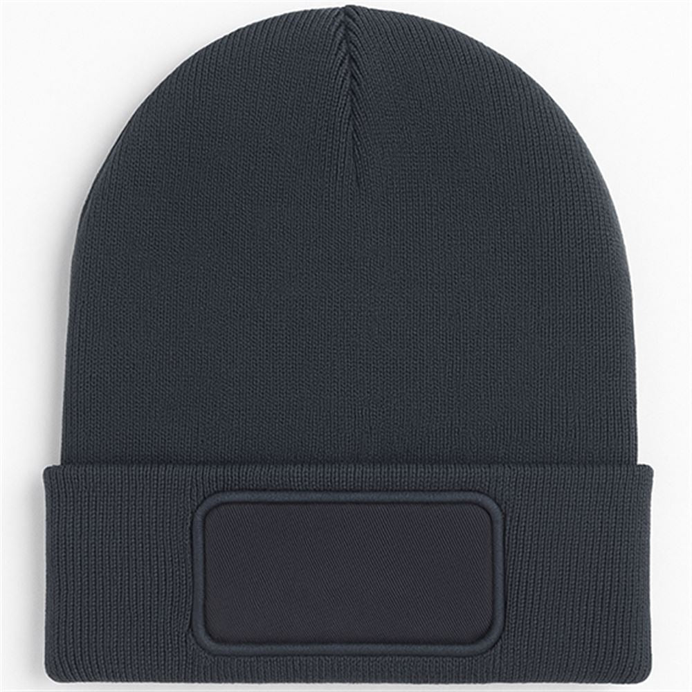 Uneek UC411 Rectangular Patch Knitted Beanie Hat